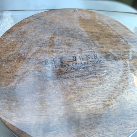 New Rae Dunn HOLD / KEEP / STORE canister set on wooden stand. - Picture 6 of 9